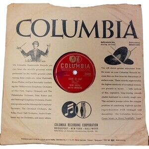 Gene Krupa 78 Leave Us Leap / Dark Eyes on Columbia 36802 V+ Jazz